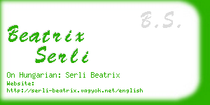 beatrix serli business card